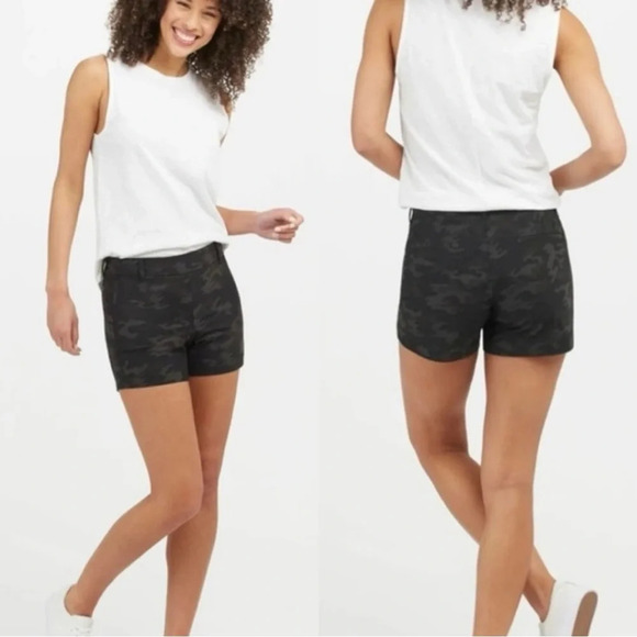 Spanx Sunshine Shorts Pull On 4" UPF 50+ Quick Dry in Camouflage Size M - Picture 2 of 14